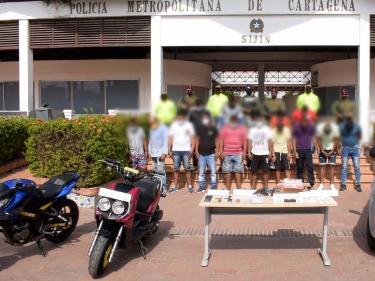 Capturados en Cartagena 18 presuntos integrantes del Clan del Golfo