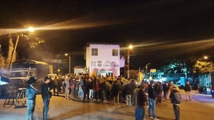 Estos con los bloqueos viales en Santander por paro de campesinos
