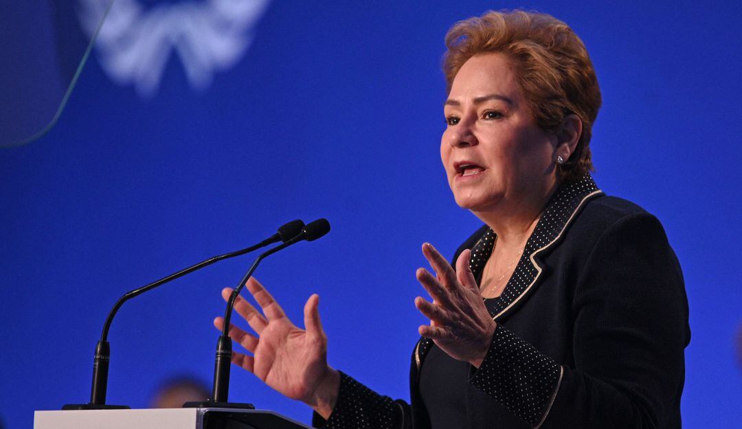 Patricia Espinosa, secretaria ejecutiva de Naciones Unidas para el Cambio Climático, en la COP26.