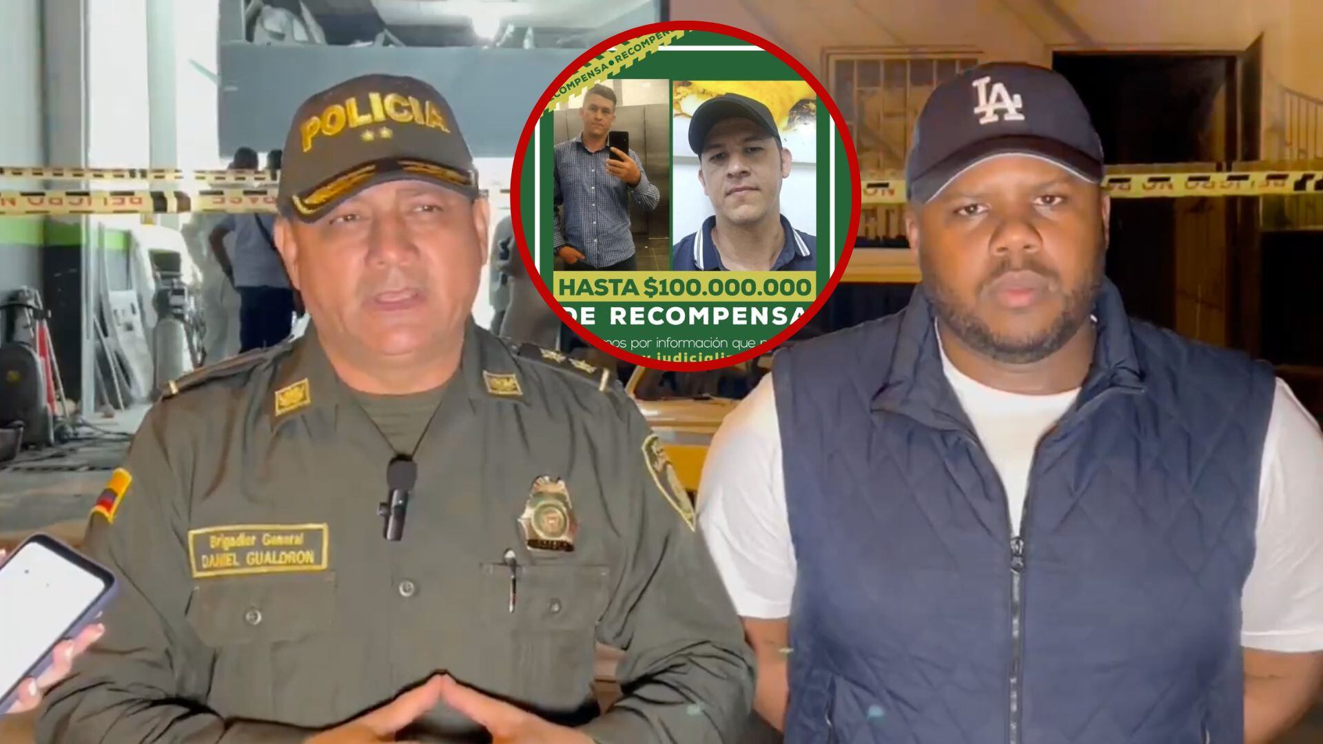 Autoridades ofrecen 100 millones de recompensa para dar con el asesino.. Cortesía: X: @Caracol_Cali