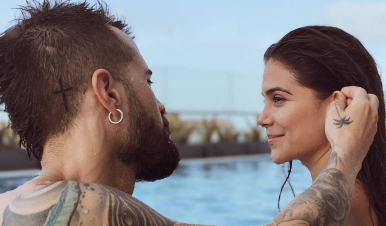 Greeicy Rendon y Mike Bahía.