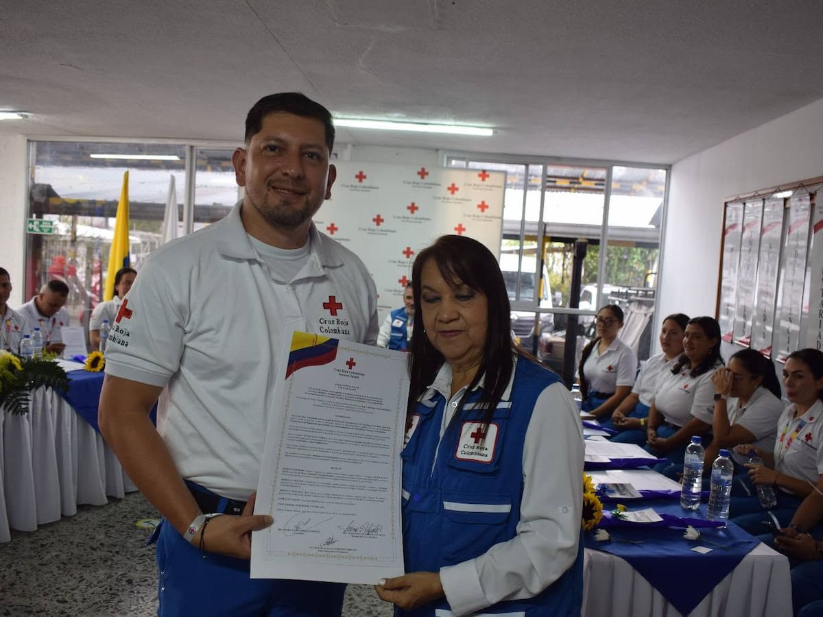 Voluntarios de la Cruz Roja, Quindío recibieron reconocimiento por su apoyo humanitario en Venezuela