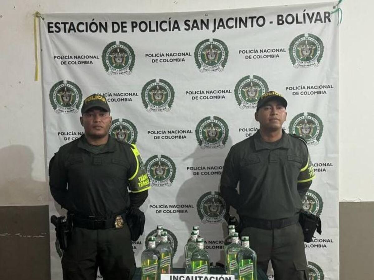 Incautaron en Bolívar 50 botellas de licor adulterado que iban a ser vendidas en Navidad
