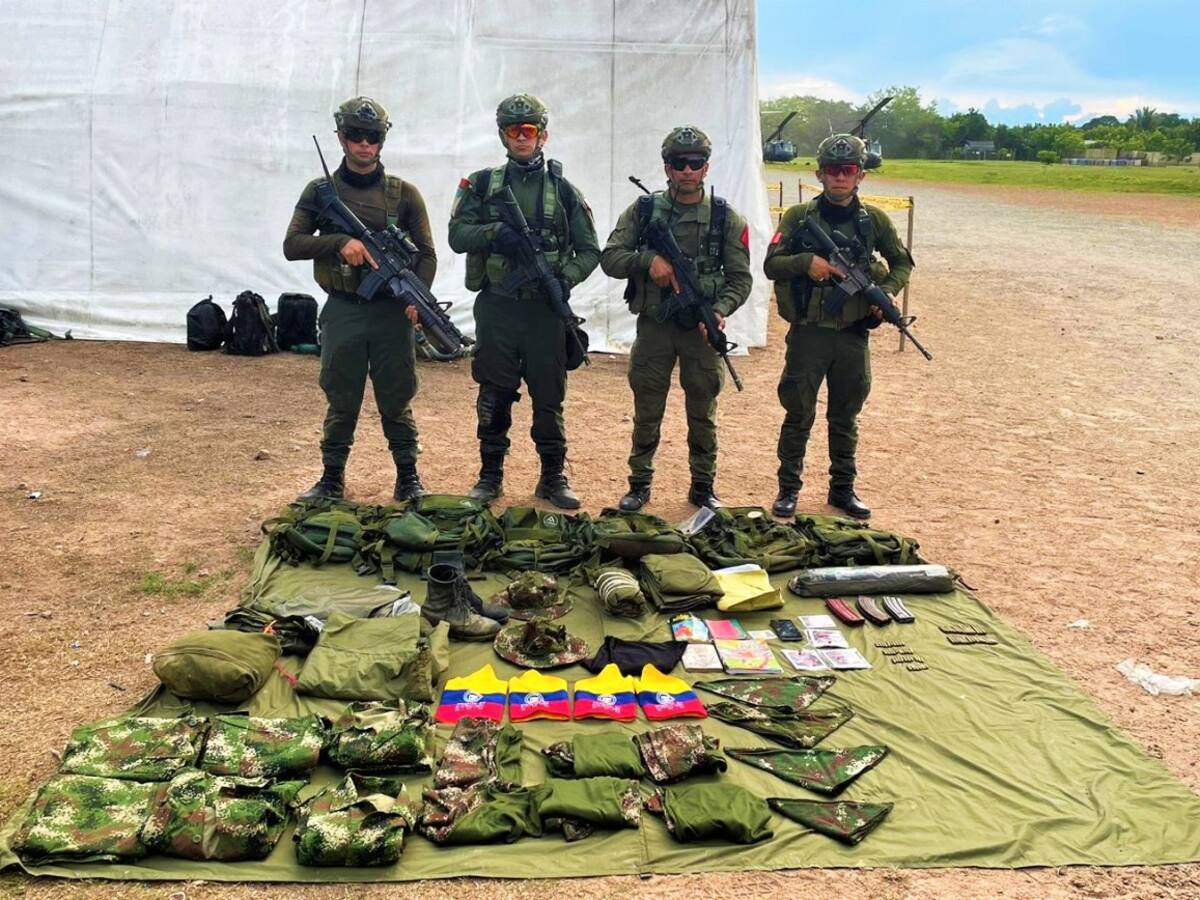 Policía incautó material de guerra tras enfrentamiento con grupo armado en Bolívar
