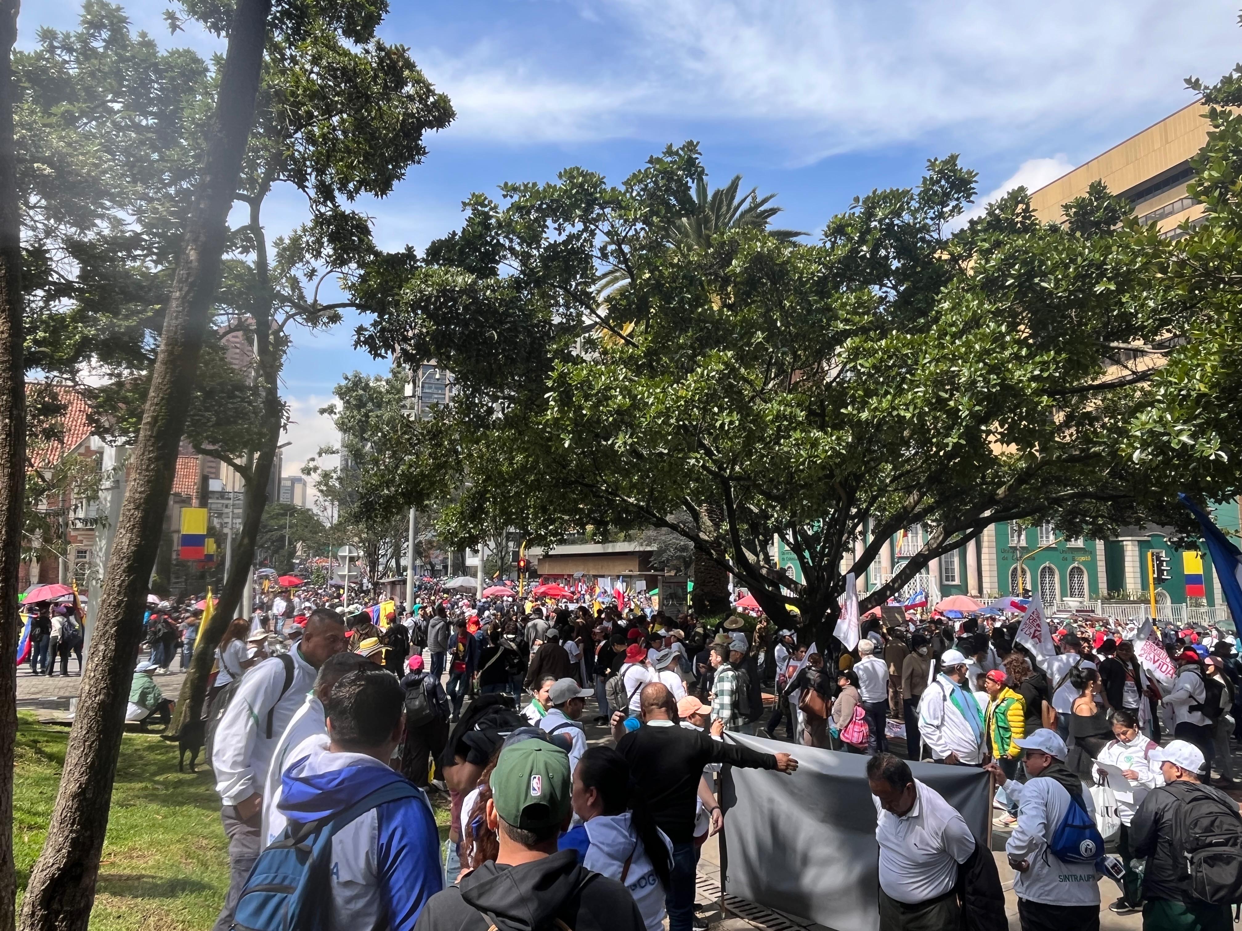 Marchas Bogotá. Foto: Caracol Radio.
