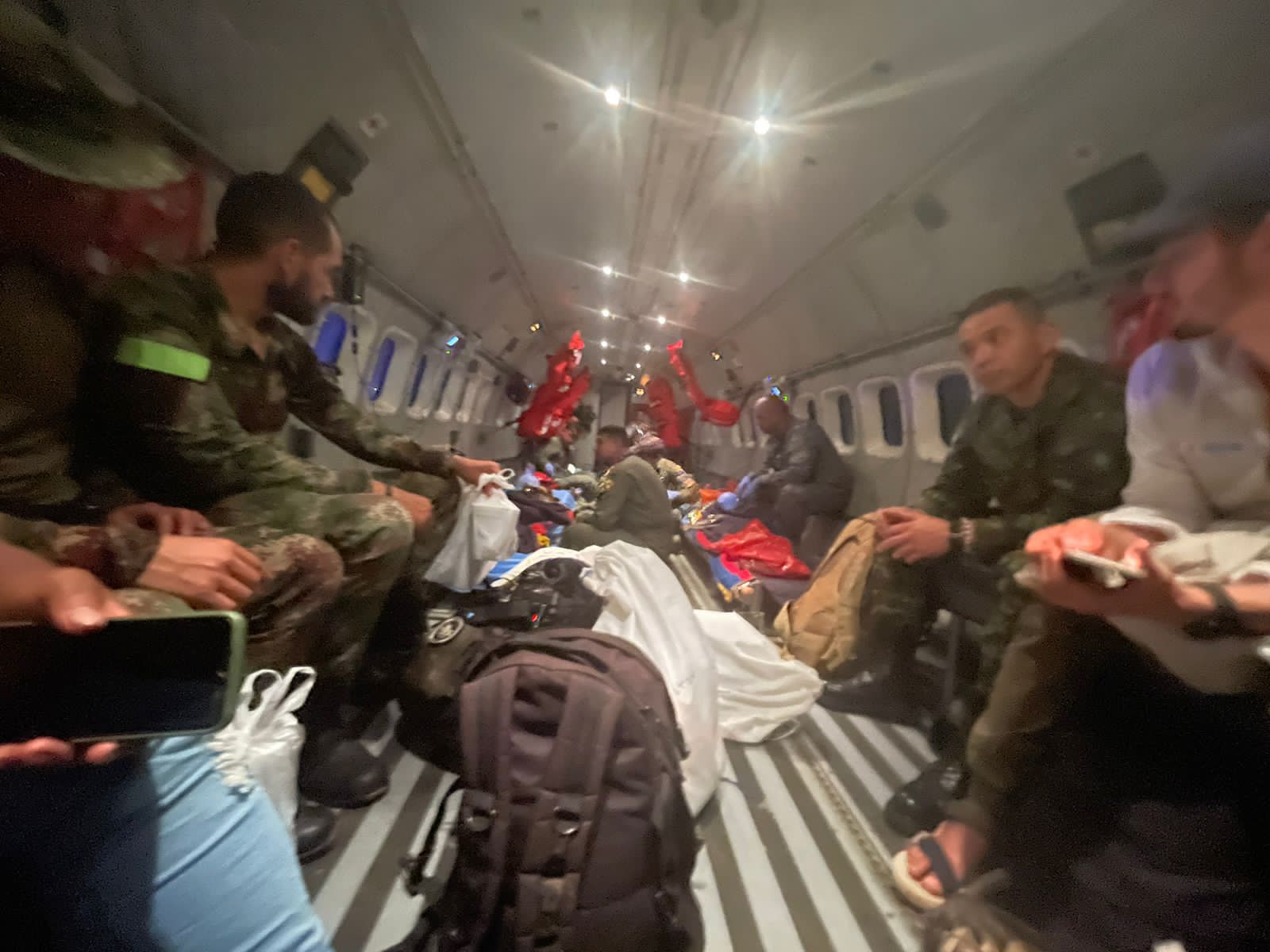 Menores rescatados llegan a Bogotá. Foto cortesía