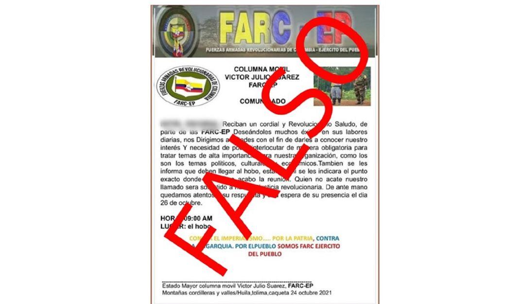 Investigan panfletos amenazantes en el Caquetá.