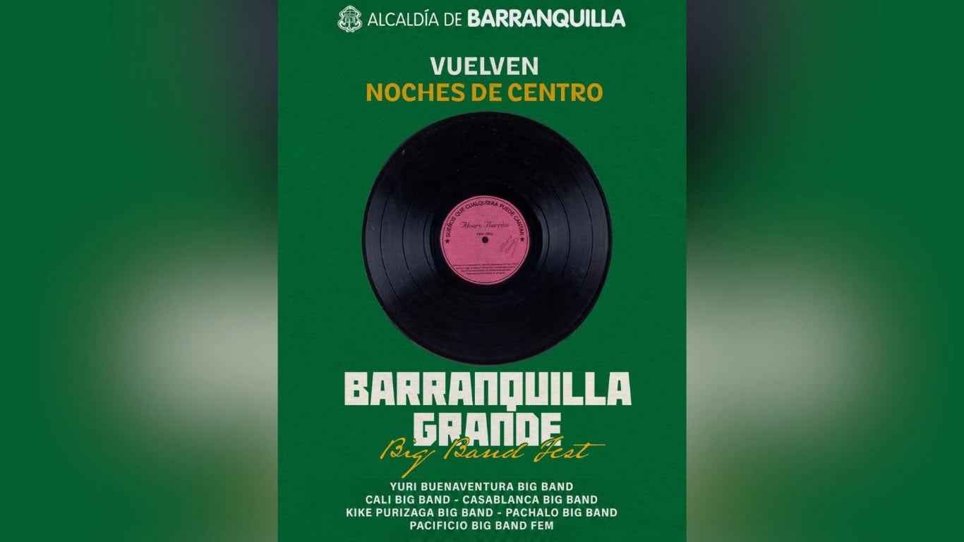Vuelven las Noches de Centro con el Barranquilla Grande Big Band Fest. Foto: Alcaldía de Barranquilla.