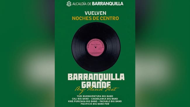 Vuelven las Noches de Centro con el Barranquilla Grande Big Band Fest. Foto: Alcaldía de Barranquilla.