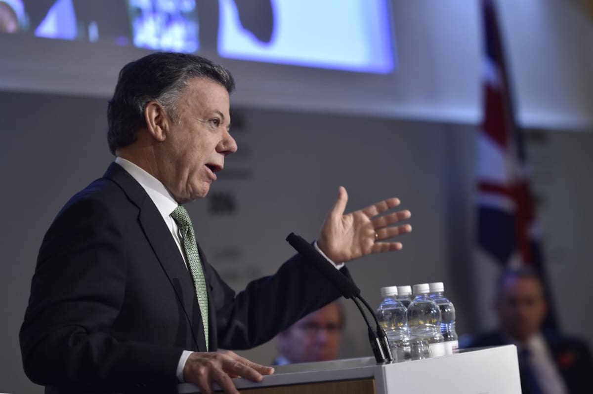 "La intención específica del Gobierno es atraer más inversión", señaló el Presidente Santos ante centenares de empresarios británicos y colombianos en la Mansion House.