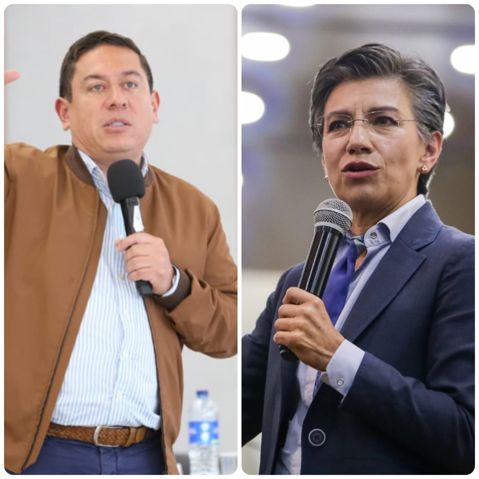 Carlos Andrés Amaya, Gobernador de Boyacá y Claudia López Hernández, candidata presidencial.