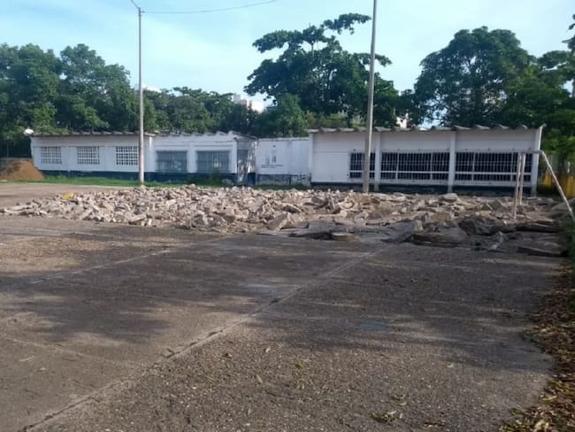 Polémica por obras en una cancha del barrio El Socorro en Cartagena