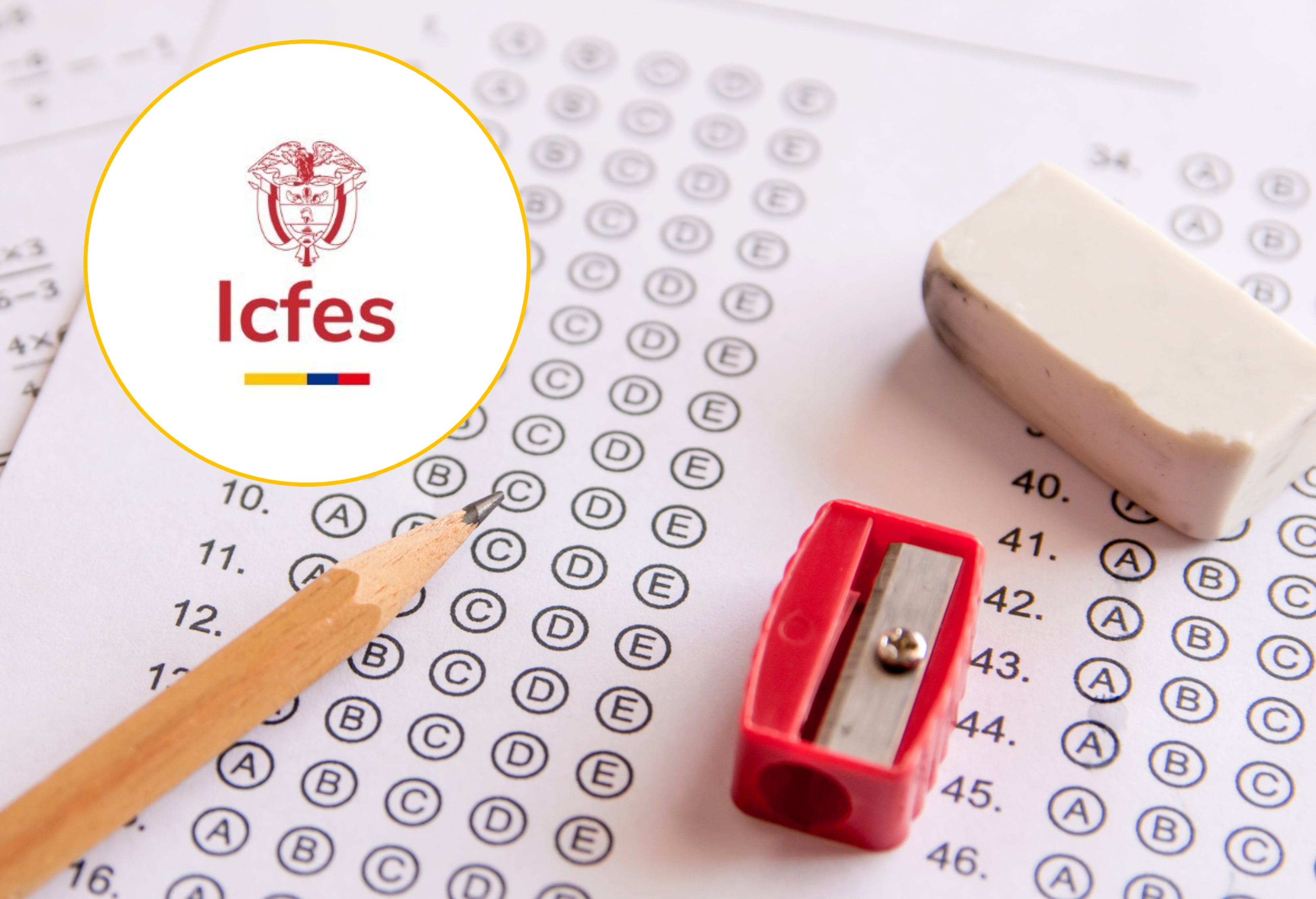 ICFES e imagen de referencia. Foto: ICFES / Getty Images
