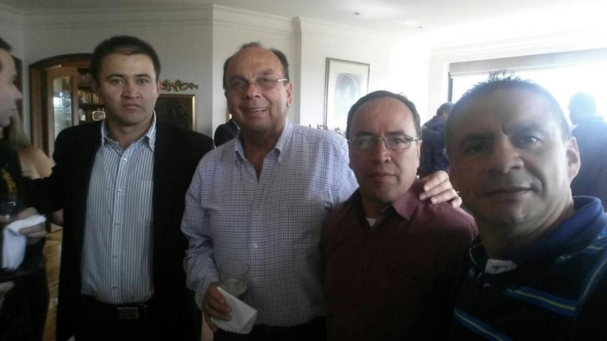 Marco Aurelio Giraldo Jaramillo 'Corozo', Hernán, Fabio Daza y Juan Ricardo Lozano 'Alerta'. Archivo personal.