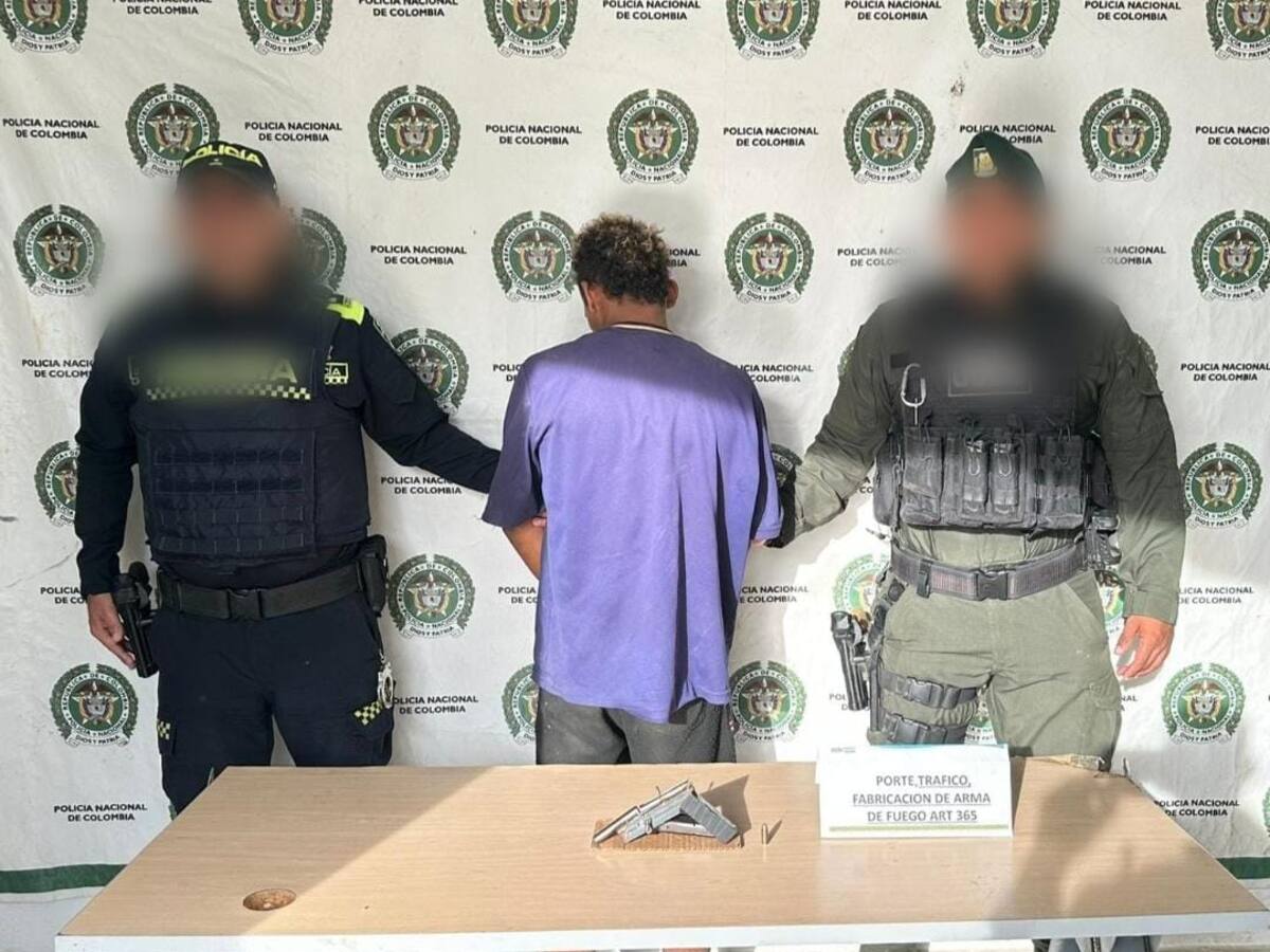 En Arjona- Bolívar fue capturado ‘El Mañé’ con arma de fuego ilegal