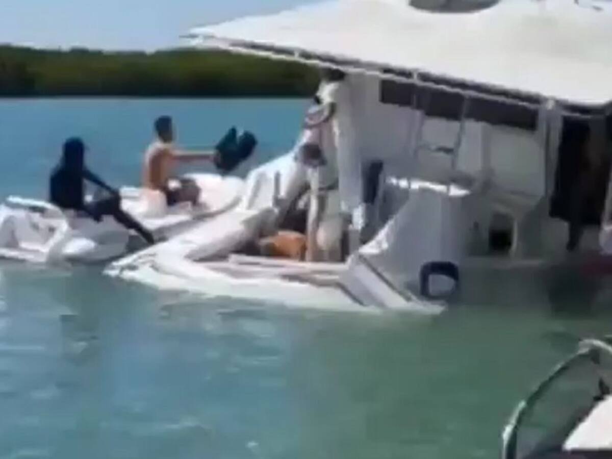 Naufraga yate en la ensenada de Cholón, zona insular de Cartagena