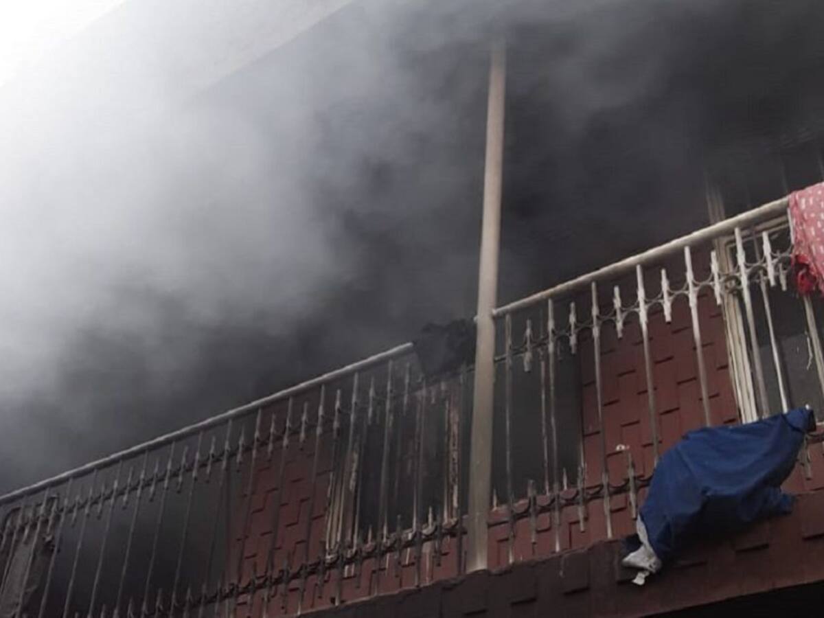 Una persona muerta deja incendio en un inquilinato al oriente de Cali