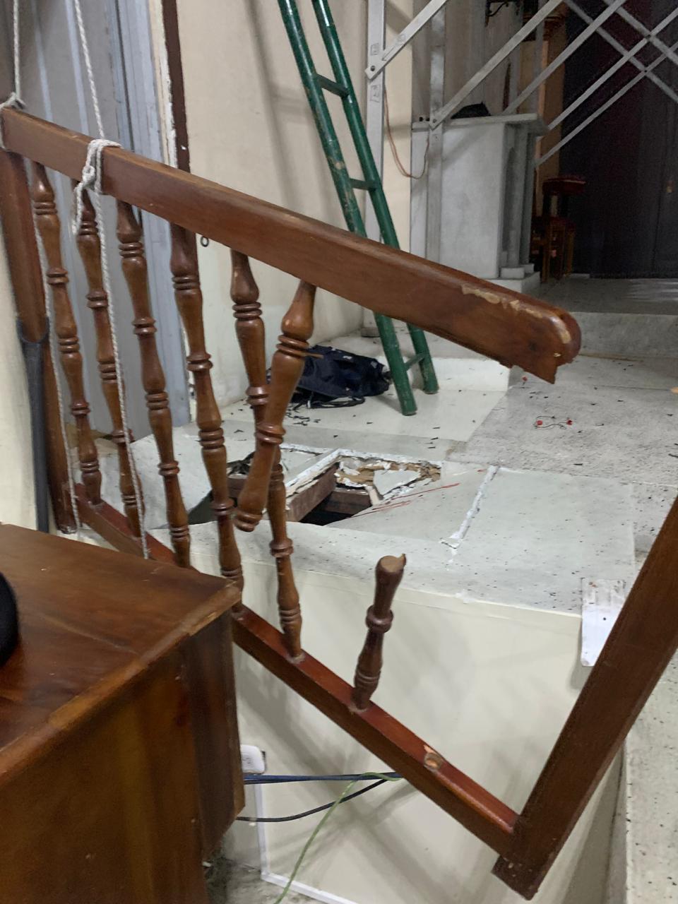 Colapso parte de montaje en Semana Santa en Filandia, Quindío- Cortesía alcaldía