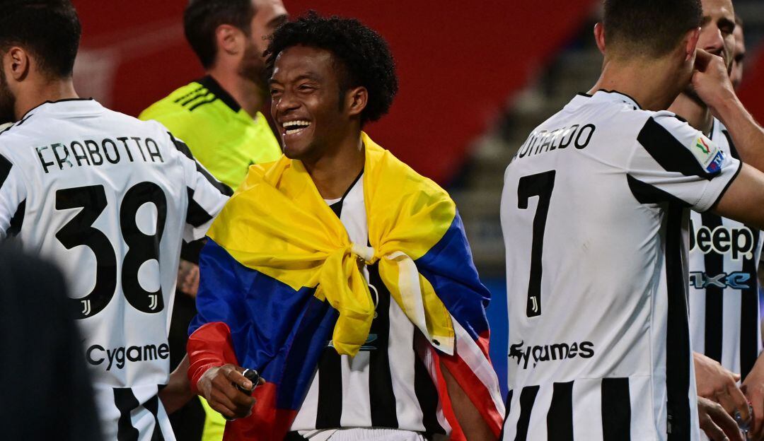 Juan Guillermo Cuadrado, campeón con la Juventus de la Copa Italia 