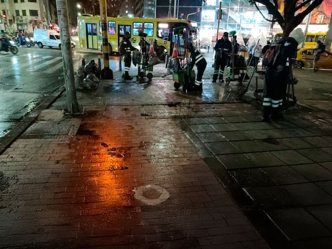 UAESP intensifica operaciones de recolección de basura en San Victorino. Foto: UAESP.