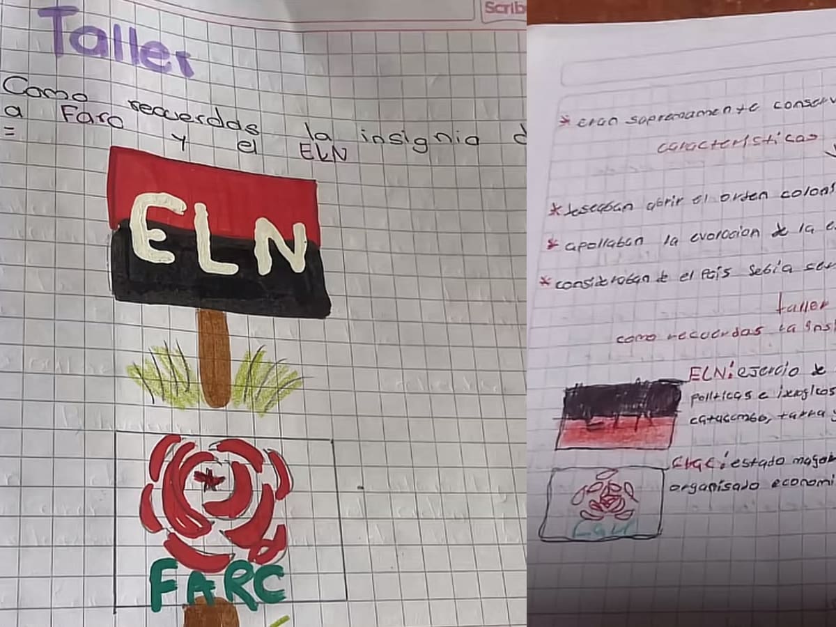 Polémica por tarea escolar sobre banderas de ELN y Farc en Villa del Rosario, Norte de Santander