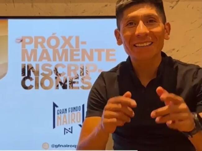 Nairo Quintana estará corriendo en su bicicleta en el Quindío. Foto: Cortesía Gobernación del Quindío