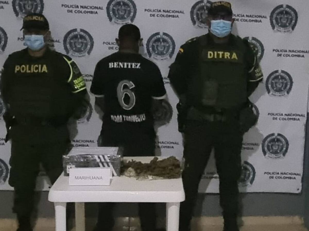 Capturado hombre con un kilo de marihuana en Bolívar