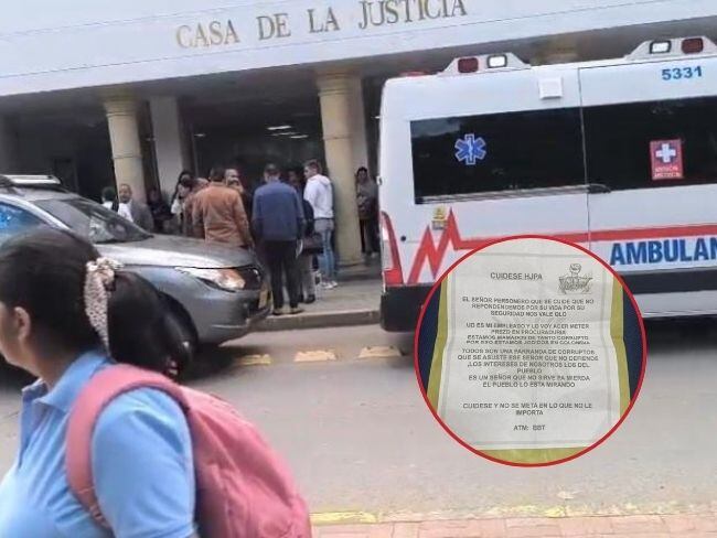 Evacuación de la Casa de la Justicia de Tocancipá
