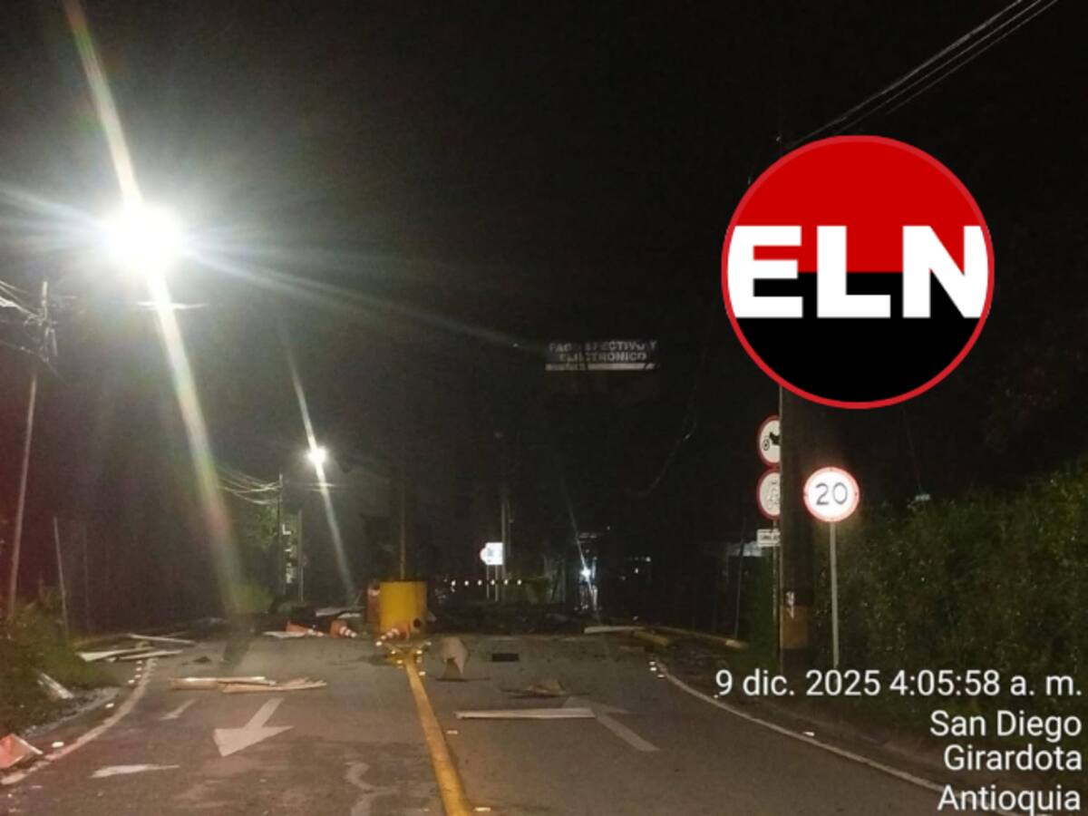 Atentado en Antioquia: ELN habría atacado peaje Palo Cabildo en la vía entre Girardota y Barbosa