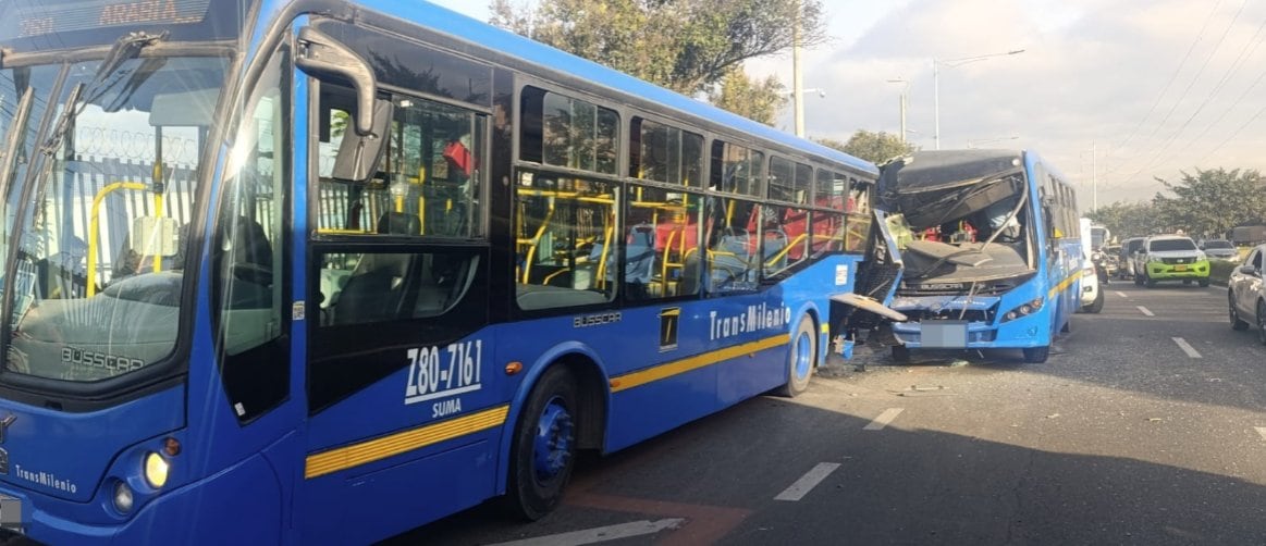 Accidente entre dos buses del Sitp dejó 23 personas afectadas en el Sur de Bogotá