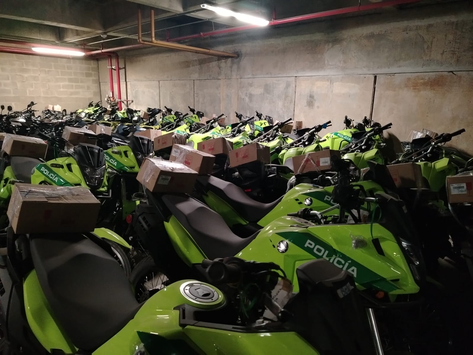 300 motocicletas de la Policía están parqueadas por trámites de matrícula: denuncia concejal. Foto: Suministrada.