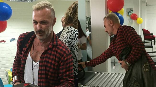 Gianluca Vacchi. Foto: Aeropuerto Ernesto Cortissoz