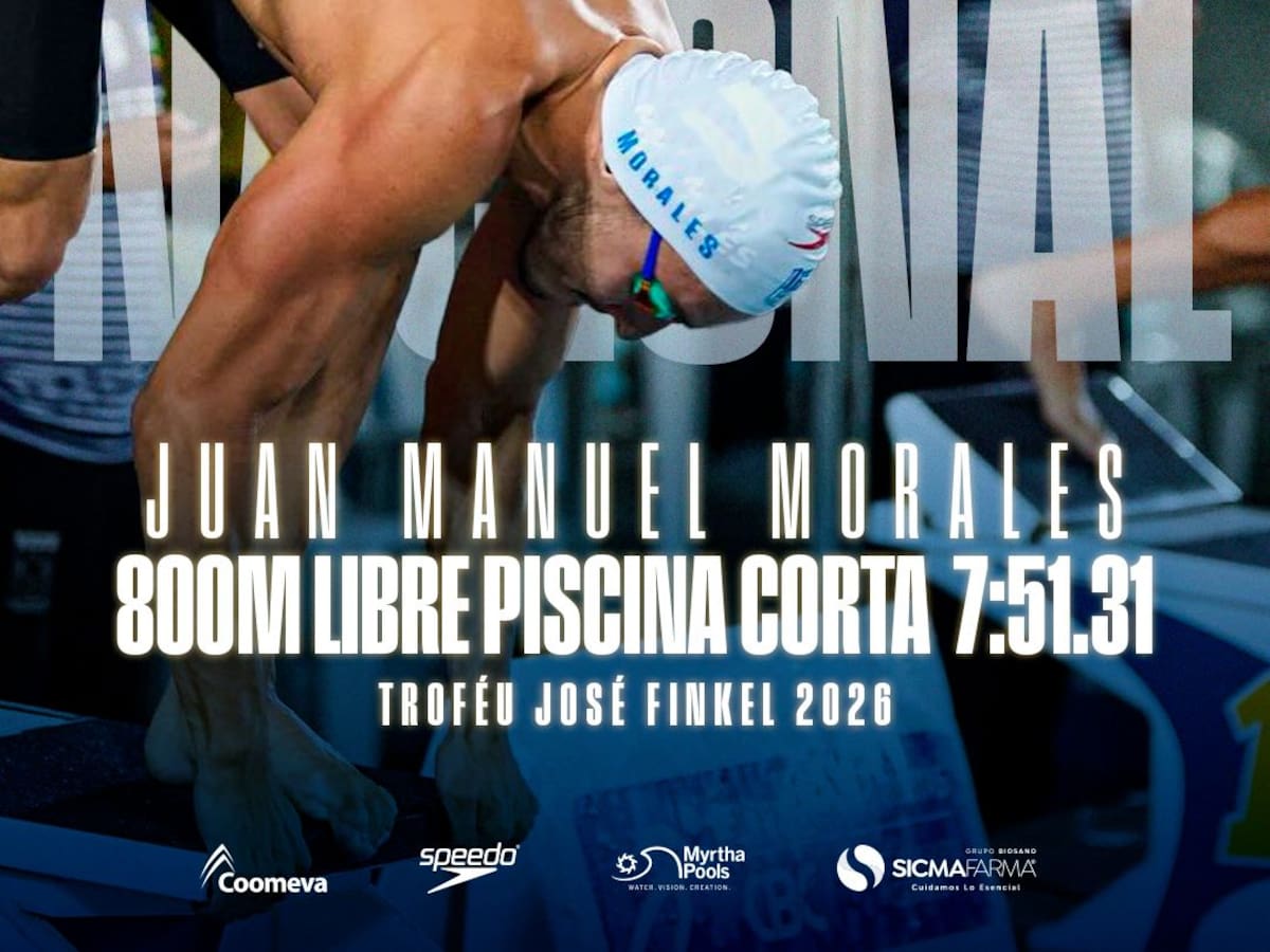 El nadador Juan Manuel Morales rompe otro récord nacional y completa su colección en Brasil