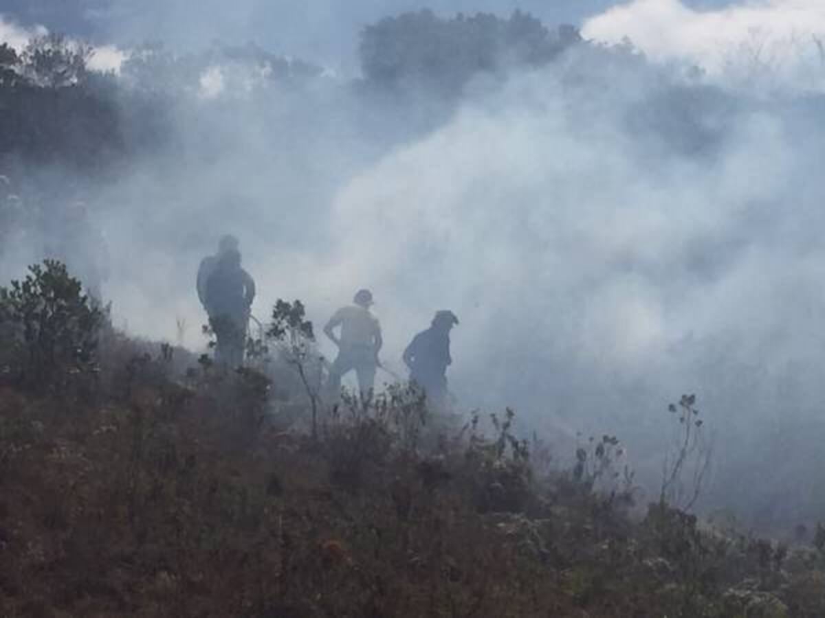 En un 90 % está controlado el incendio forestal de Gachantivá, Boyacá