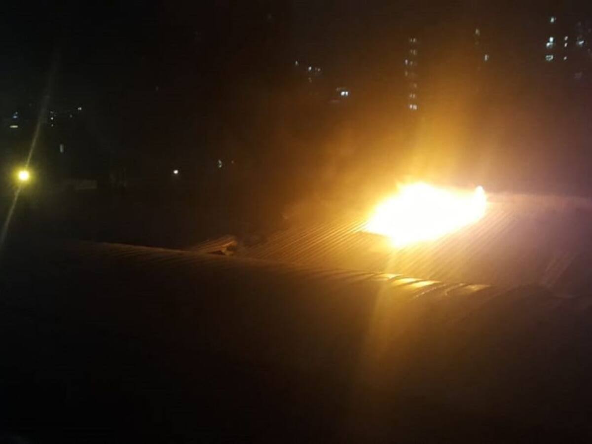Primer incendio por globo en el Centro de Medellín