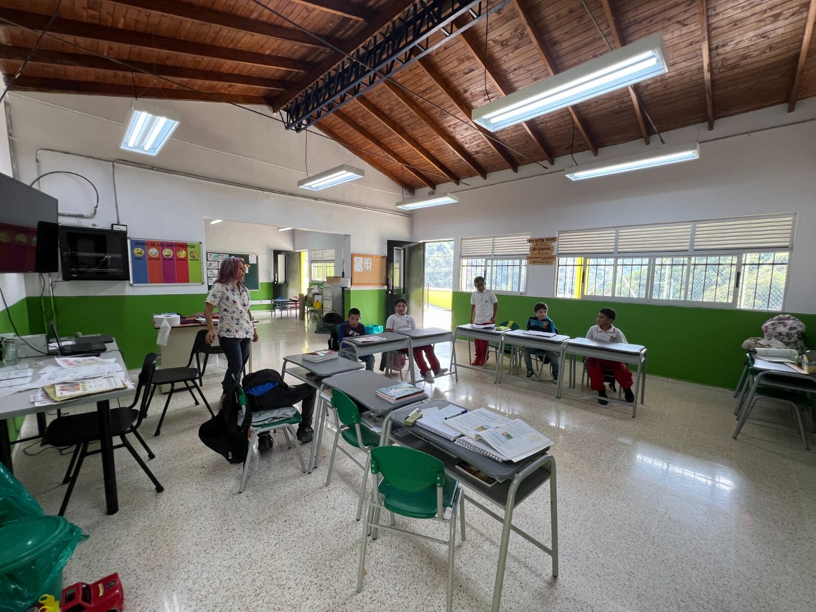 Institución educativa en el corregimiento de San Sebastián de Palmitas. Foto: alcaldía.