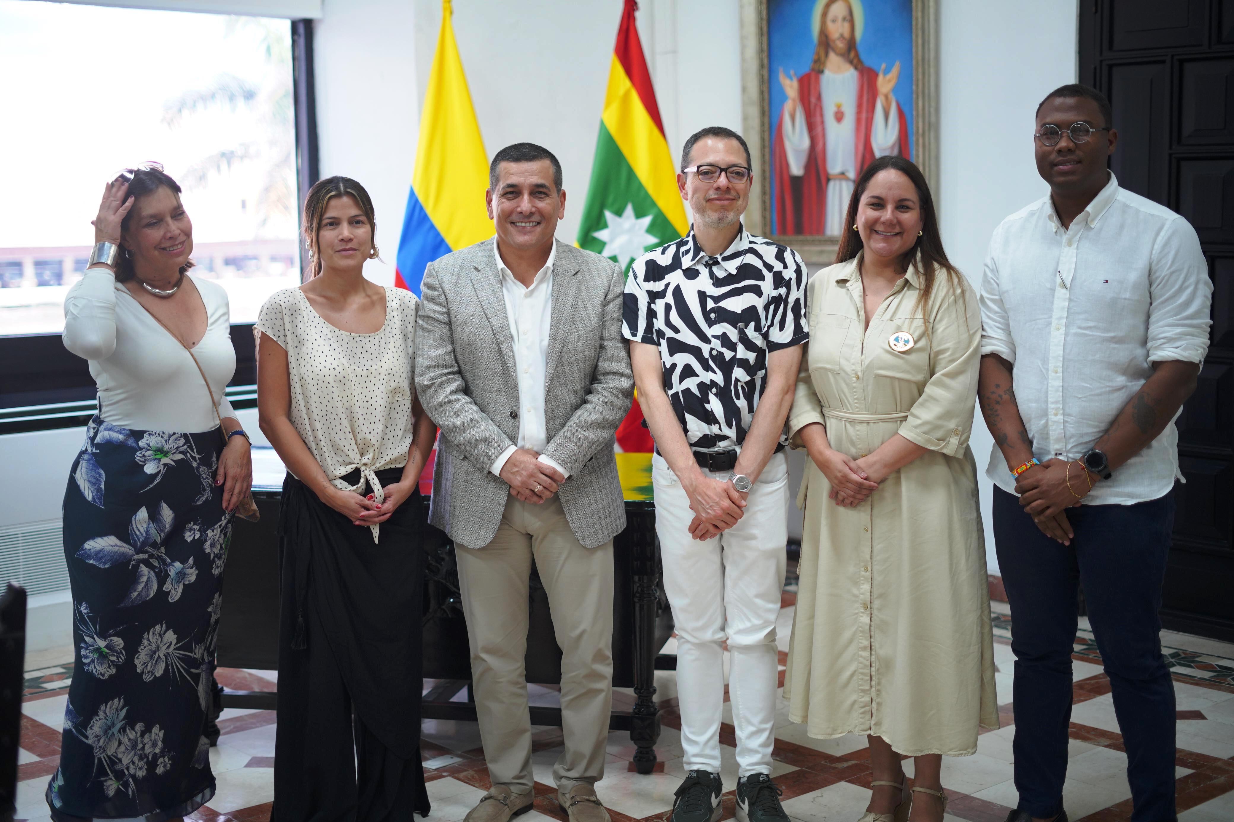 Encuentro entre Ministro de Cultura Juan David Correa y alcalde de Cartagena Dumek Turbay