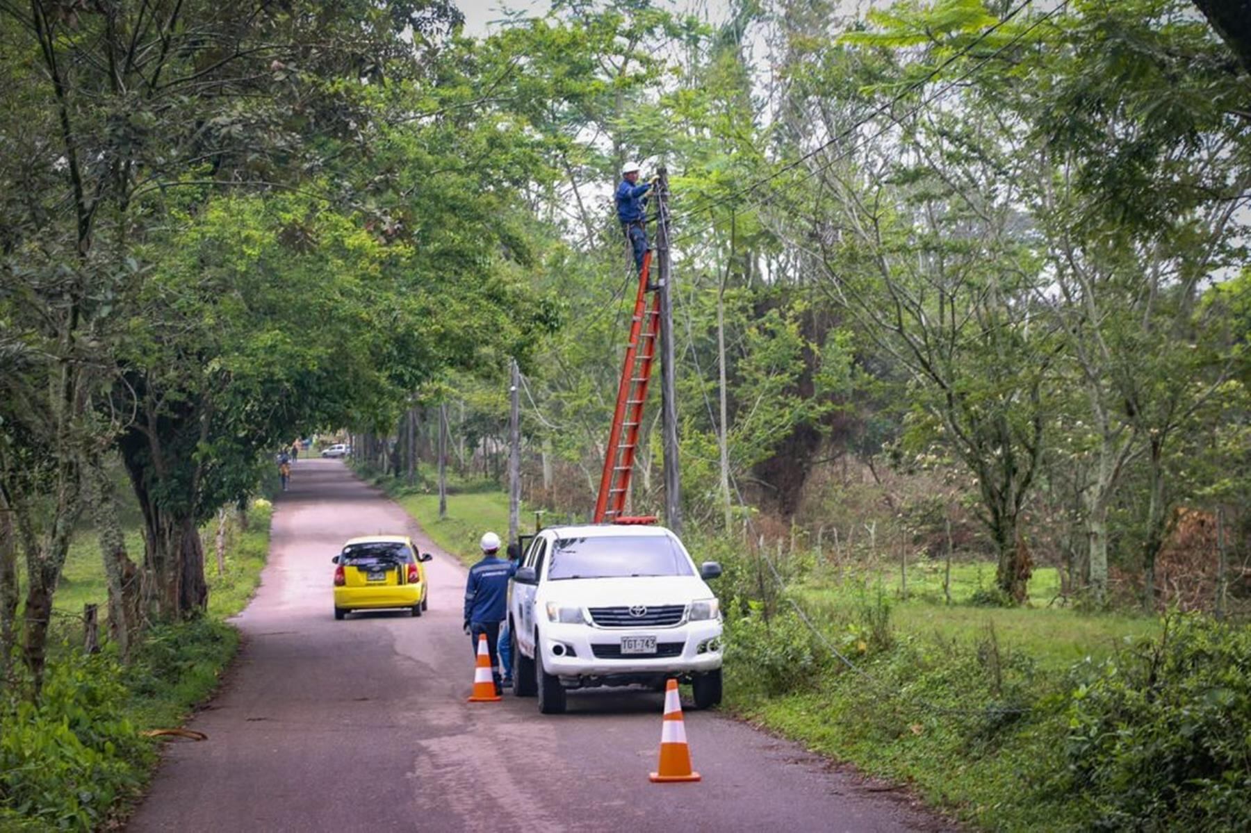 Lámparas en el sector de San Jorge