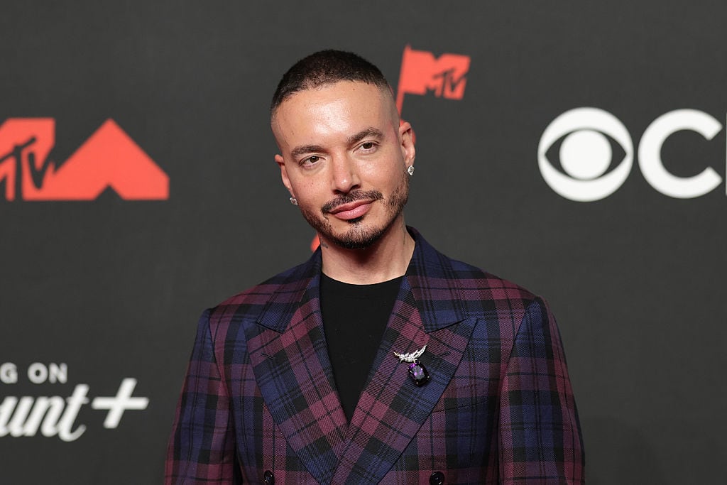 ELMONT, NEW YORK - SEPTEMBER 07: J Balvin attends the 2025 MTV Video Music Awards at UBS Arena on September 07, 2025 in Elmont, New York. (Photo by Dia Dipasupil/FilmMagic)