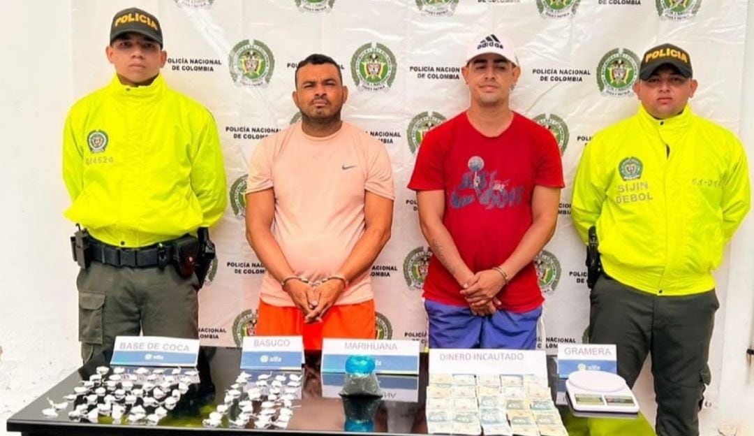 En el operativo se incautó 220 gramos de marihuana, 38 de base de coca y 25 de bazuco