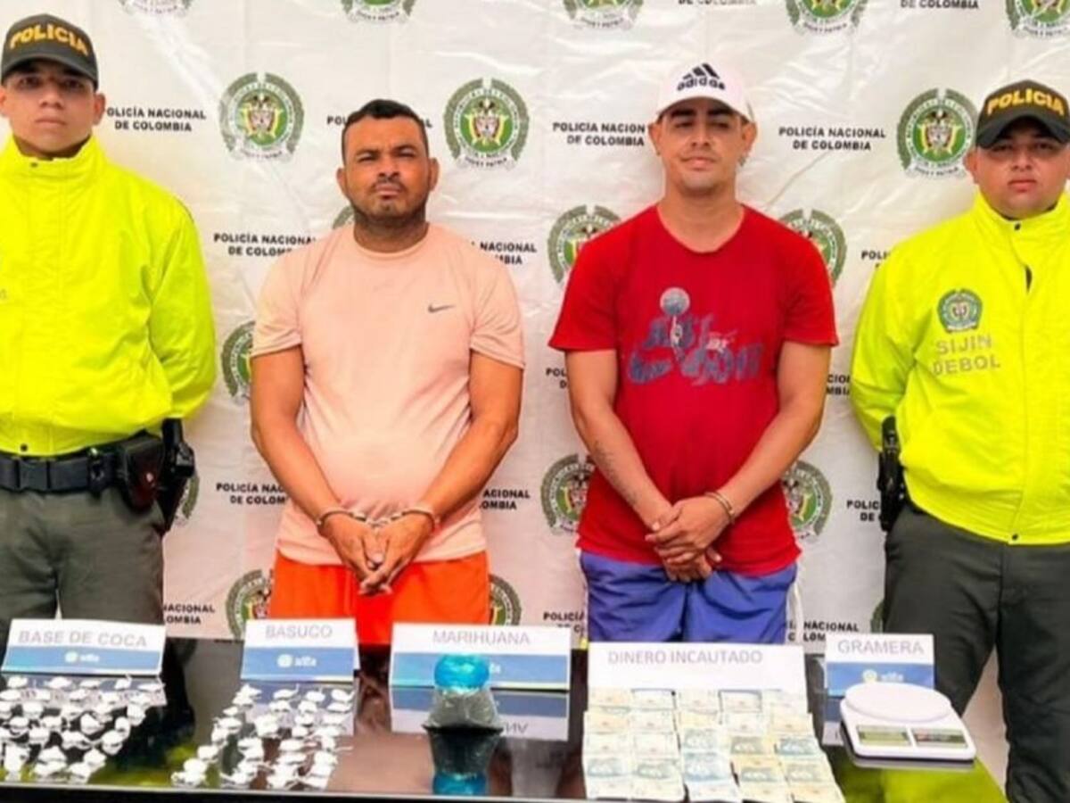 Policía detuvo a dos presuntos jíbaros en Magangué y les decomisó droga