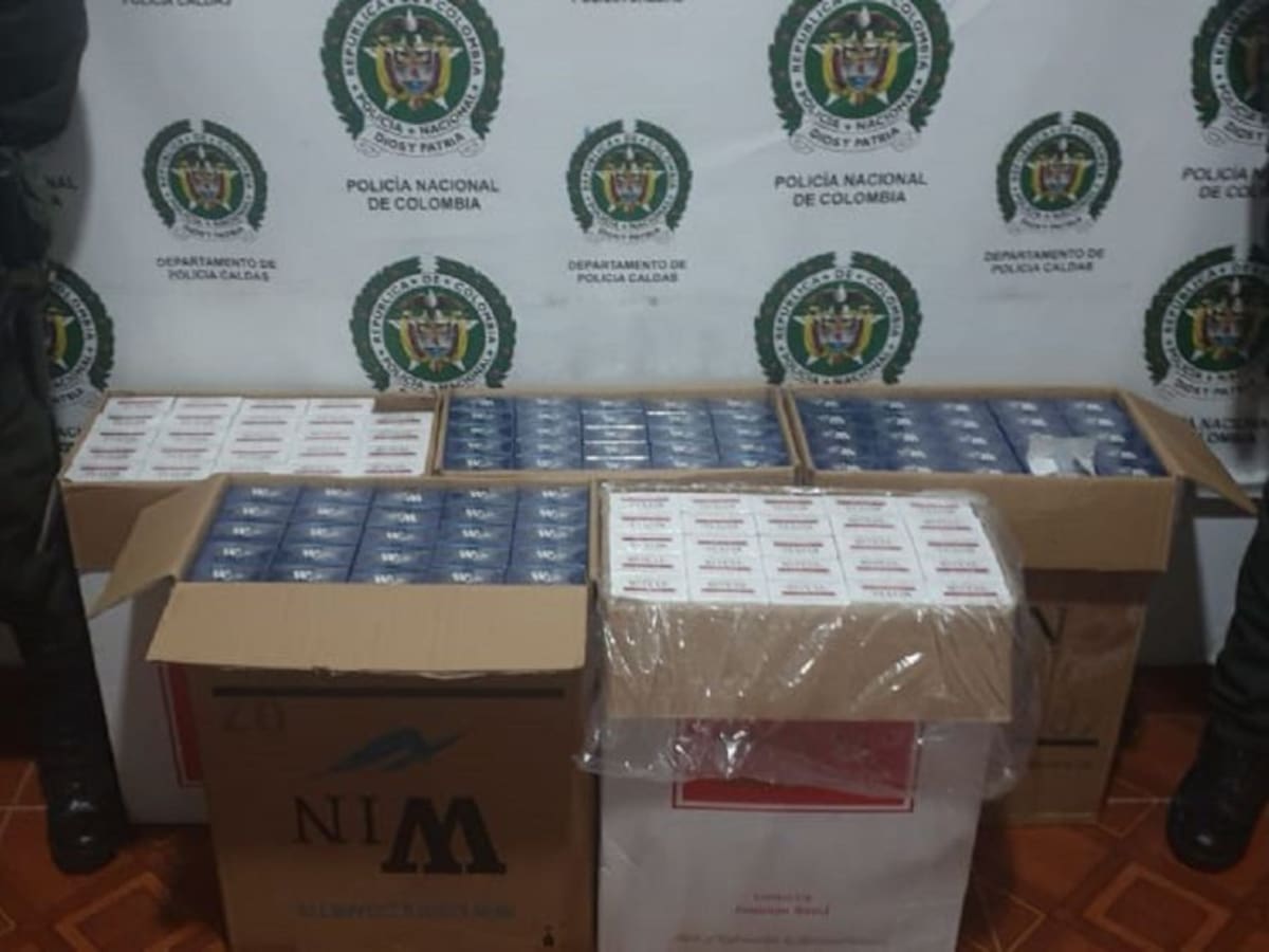 Más de 6.000 cajetillas de cigarrillos fueron incautadas en Caldas