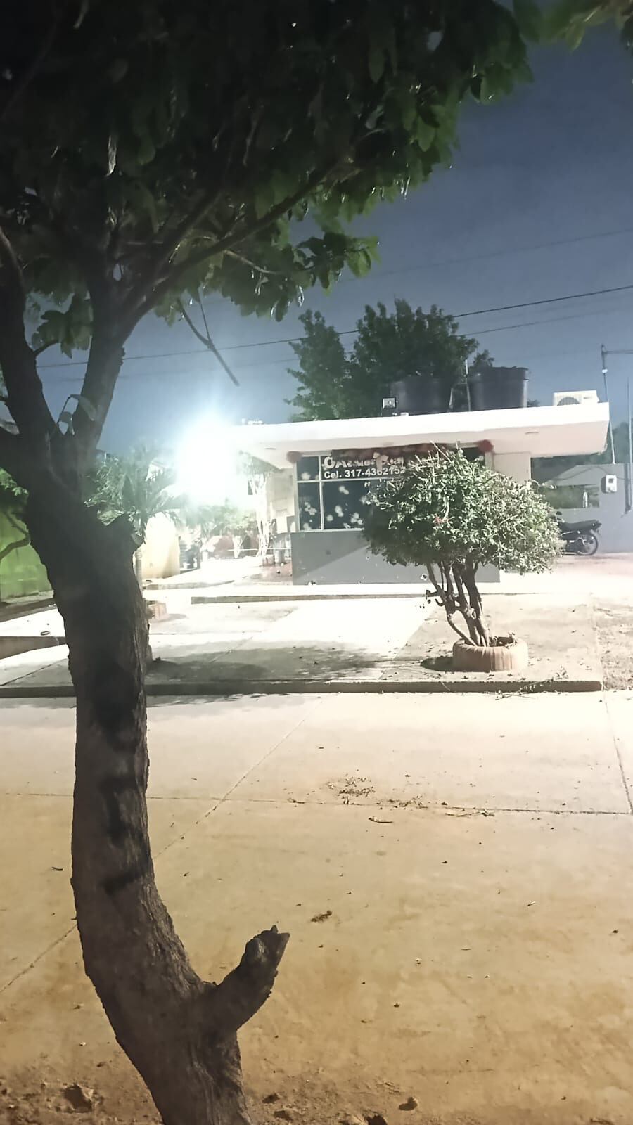 Así quedó el CAI Morichal tras hostigamiento de hombres armados. Foto: Cortesía.