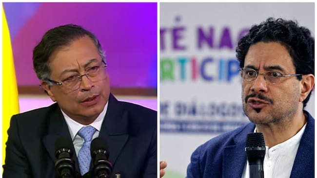 Gustavo Petro, presidente de Colombia, y el senador Iván Cepeda. Foto: Presidencia de Colombia/ EFE.