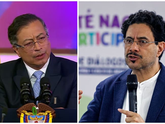 Gustavo Petro, presidente de Colombia, y el senador Iván Cepeda. Foto: Presidencia de Colombia/ EFE.