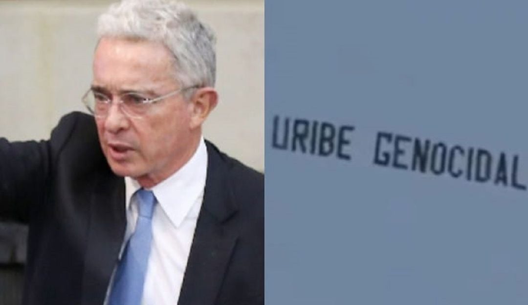 "Uribe dictador" el polémico mensaje de una avioneta en Miami