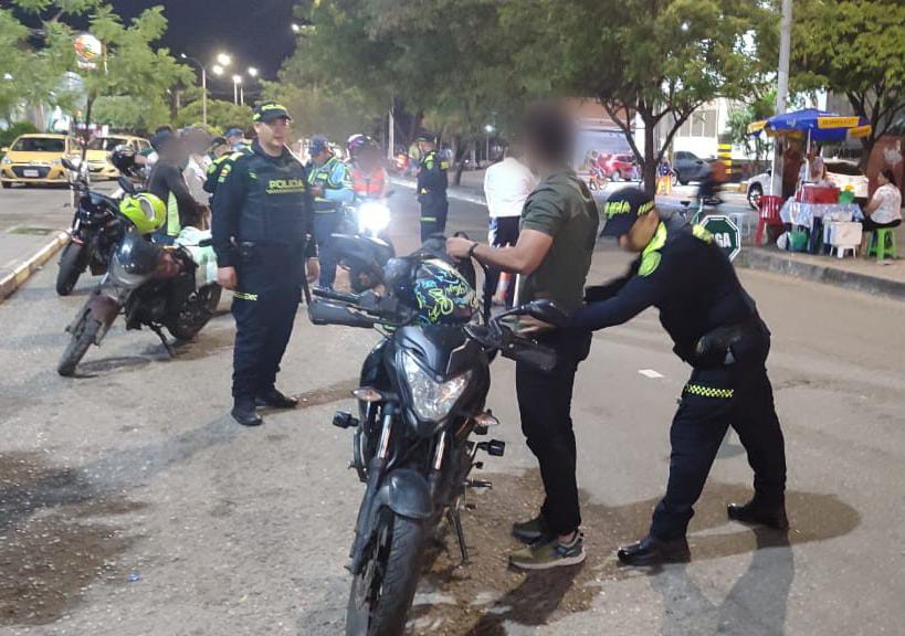 La captura de 07 personas y 02 aprehendidos. Foto Policía Huila