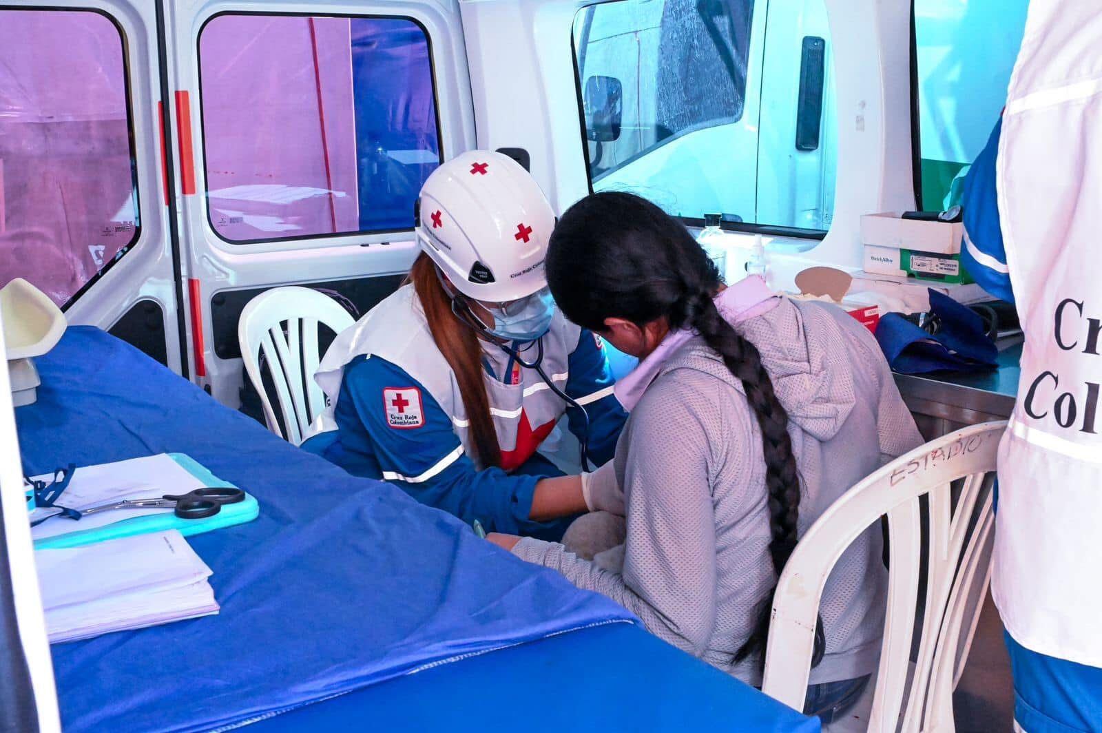 Cruz Roja Colombiana brinda apoyo a los desplazados del Catatumbo. / Foto: Cruz Roja Colombiana.