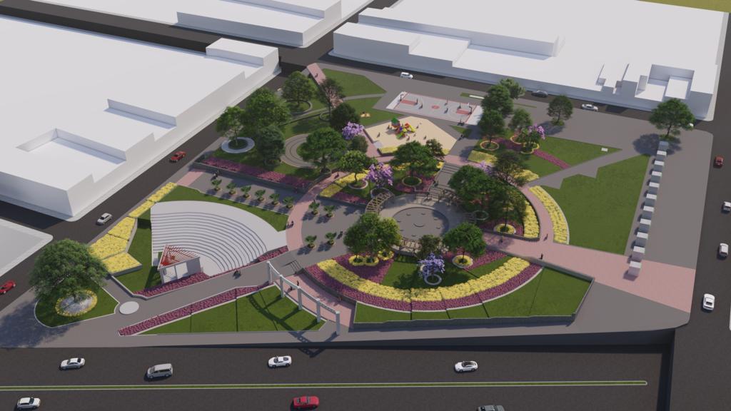 Así quedaría el parque Andrés López de Galarza de Ibagué