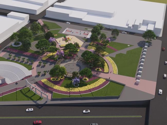 Así quedaría el parque Andrés López de Galarza de Ibagué